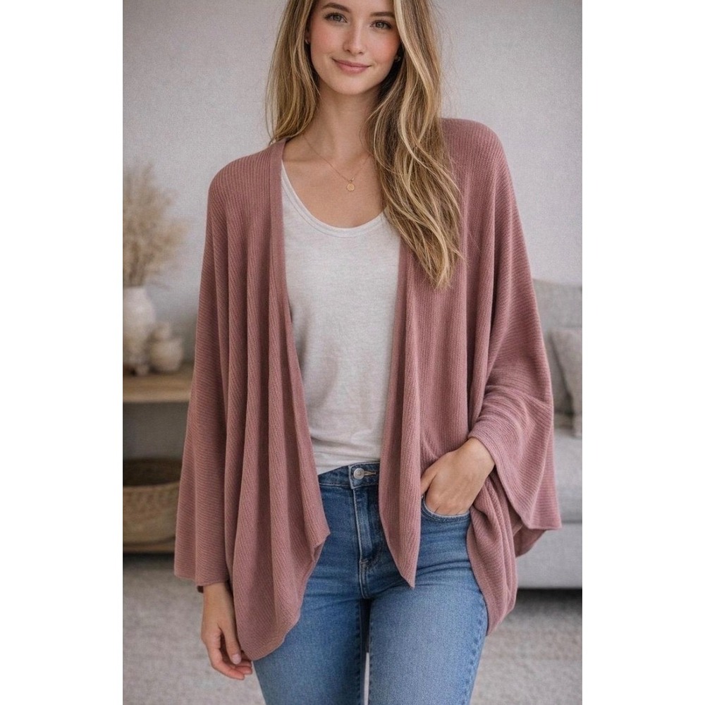 Lululemon Womens Cashlu Knit Cardigan XL/XXL Wrap Spiced Chai Pink Slouchy
